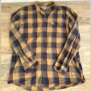 Carhartt Long Sleeve Button-Up Plaid Shirt